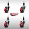 Service Caster 3'' SS Red Poly Wheel Swivel 1-1/8'' Expanding Stem Caster Set, 4PK SCC-SSEX20S314-PPUB-RED-118-4 - alternate 3